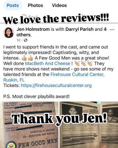 FEW GOOD MEN | MacBeth & Cheese